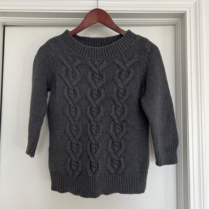 Gray Talbots cable knit sweater